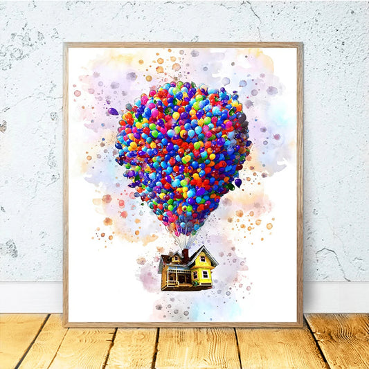 Pixar Watercolor Prints Canvas Art