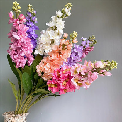 Big Artificial Hyacinth Violet flower branch fleurs artificielles for autumn fall home wedding decoration fake flowers wreath