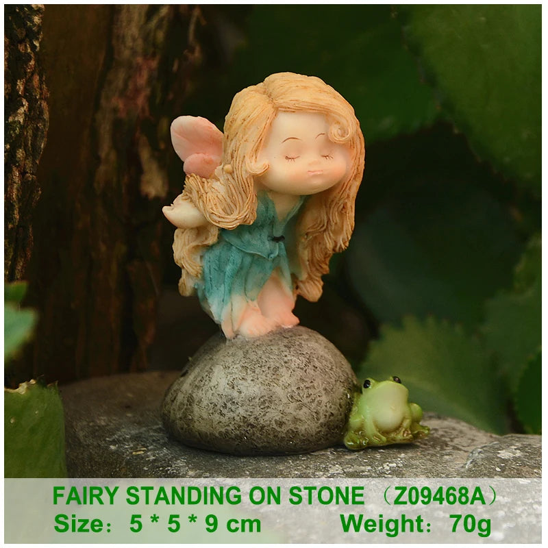 Angel Figurine Miniature Fairy Garden Ornament Leaf baby Christmas tree Decoration for Home Child Gift