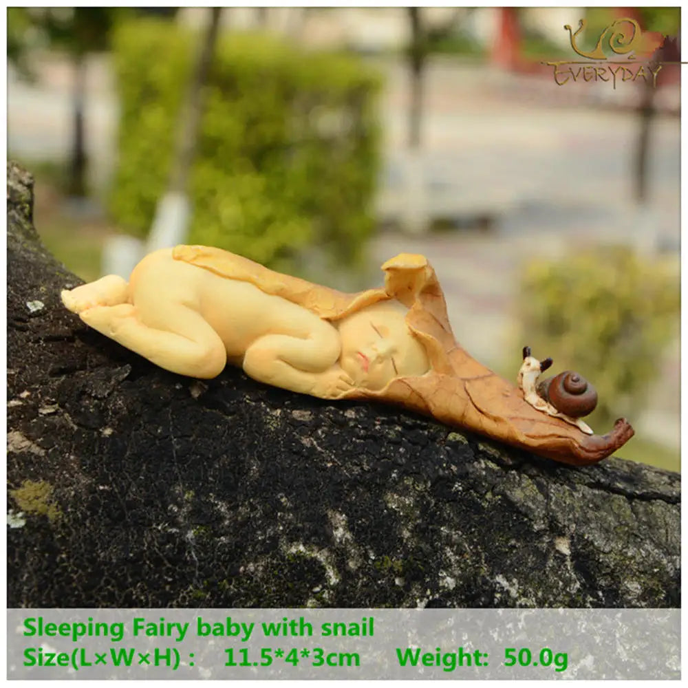 Angel Figurine Miniature Fairy Garden Ornament Leaf baby Christmas tree Decoration for Home Child Gift