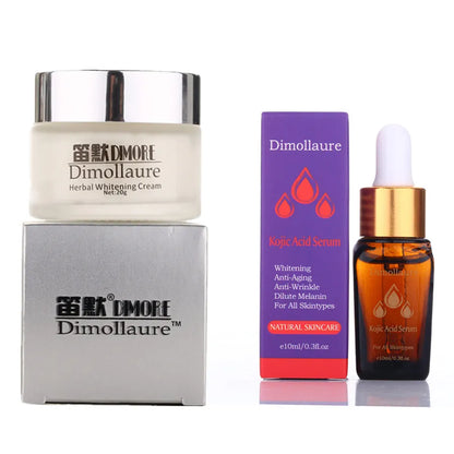 Dimollaure lightening Freckle Cream Kojic Acid Serum Moisturizing Remove Melasma Pigment Melanin Dark Spot Brighten Skin Care