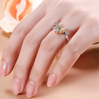 New Design Lovely Mini Animal Little Bee Finger Ring for Women Fashion Insect Ring Fine Jewelry