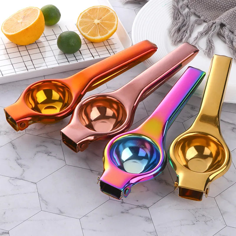 1 Pcs Lemon Squeezer Stainless Steel Orange Fruit Juicer Squeezer Orange Juicer Handle Press Multifunctional Kitchen Tools