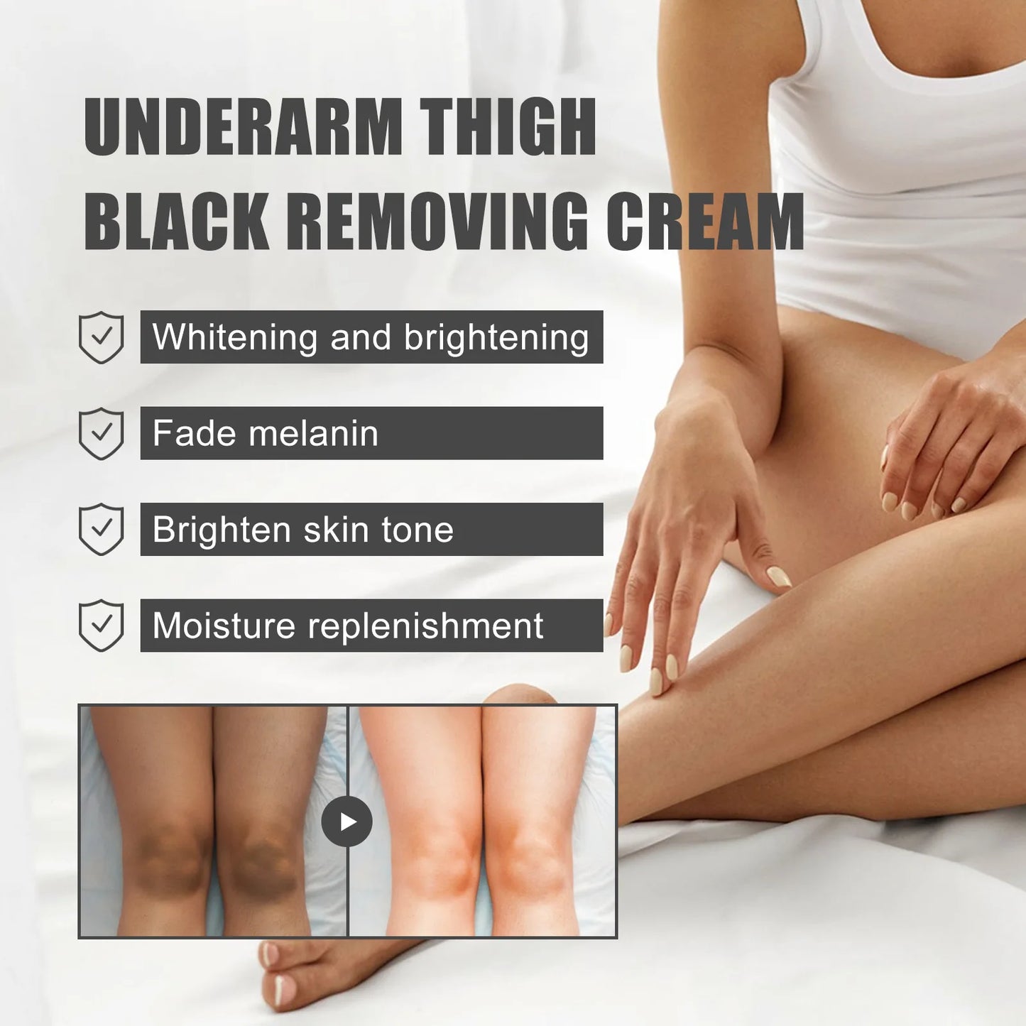 Underarm lightening cream Elbow Knees Joint Removal Intimate Parts Dark Spots Melanin Snow Bleach Cream 30ml