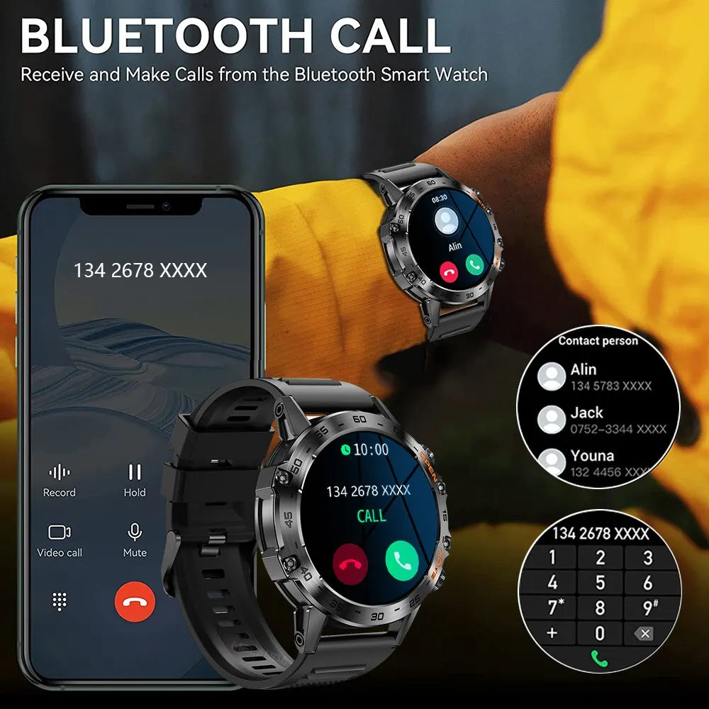 MELANDA Steel K52 Bluetooth Call Smartwatch