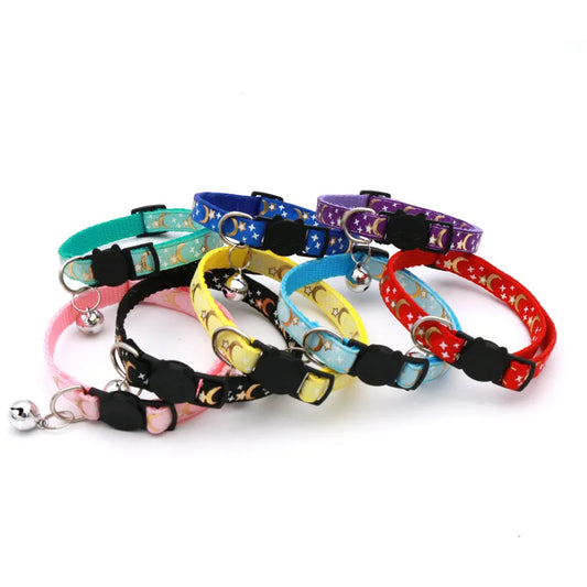 Starry Night Pet Collar with Reflective Safety Buckle