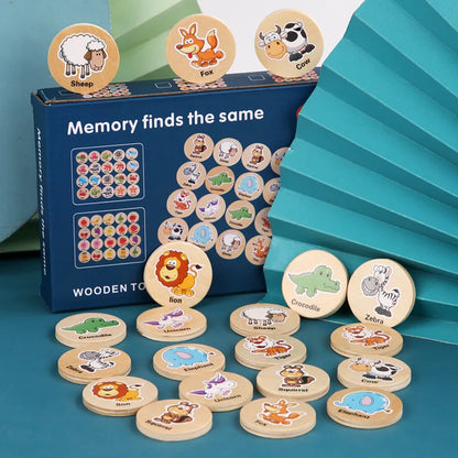 MatchMate Memory Chess - Wooden Puzzle Game