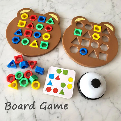 EduPlay Colorful Geometric Matching Puzzle Board