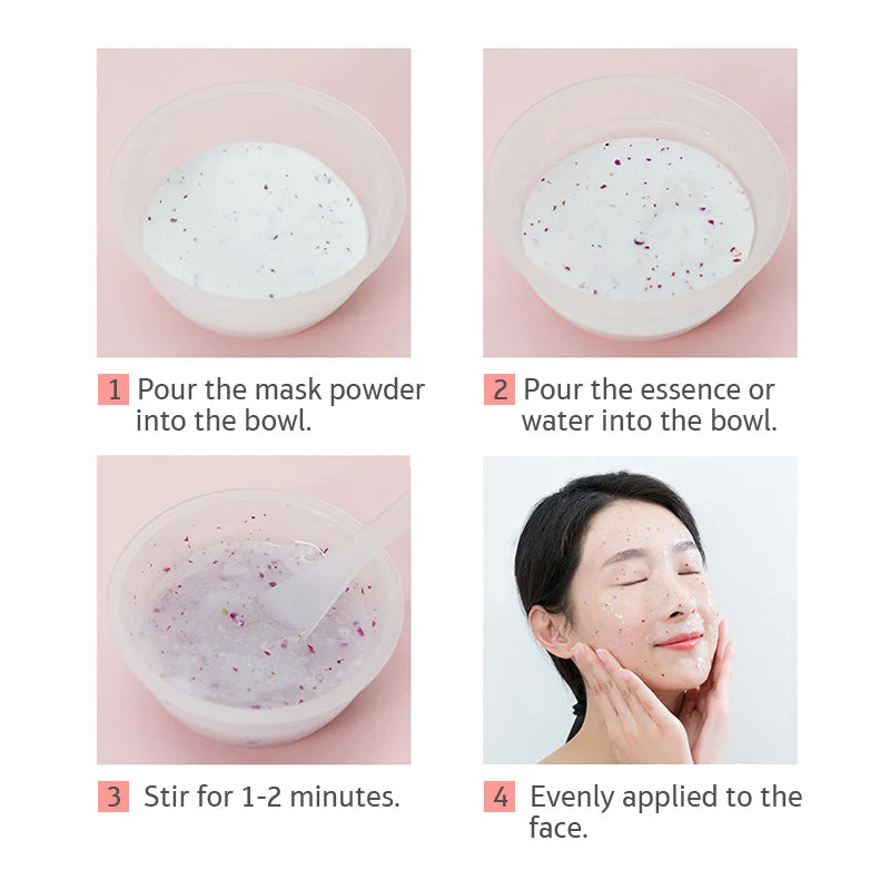 Moisturizing Soft Hydro Jelly Mask Powder Face Skin Care Whitening Rose Collagen Peel Off DIY Rubber Facial Jellymask