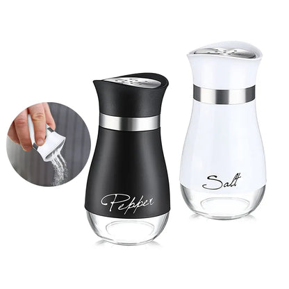 Salt Pepper Shakers With Adjustable Pour Holes Spice Dispenser Jars Seasoning Box Spice Organizer Refillable Pepper Shaker