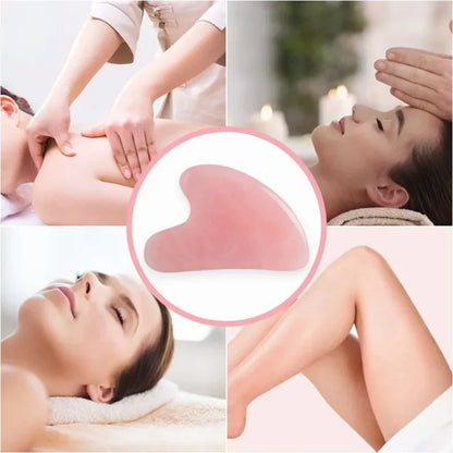 RoseGlow Gua Sha Roller and Resin Guasha Board Set