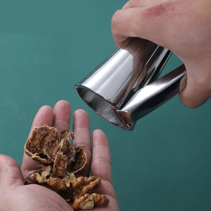 Zinc Alloy Pecan Nut Cracker Walnut Nutcracker Pine Cascanueces Sheller Funnel Frosted Grips Pliers Clamp Kitchen Tool