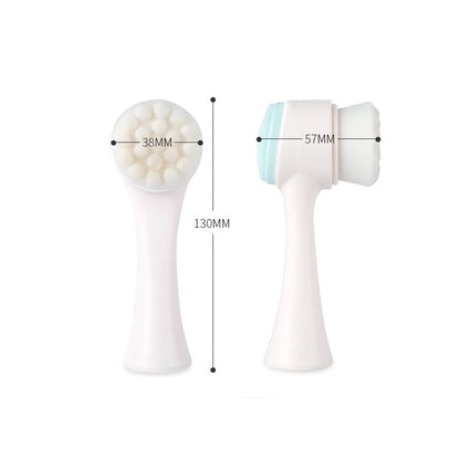 DuoGlow Double-Sided Silicone Facial Cleanser Brush