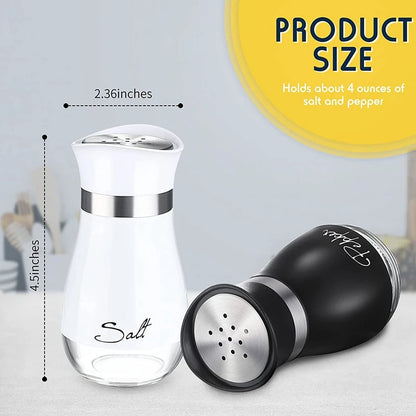 Salt Pepper Shakers With Adjustable Pour Holes Spice Dispenser Jars Seasoning Box Spice Organizer Refillable Pepper Shaker