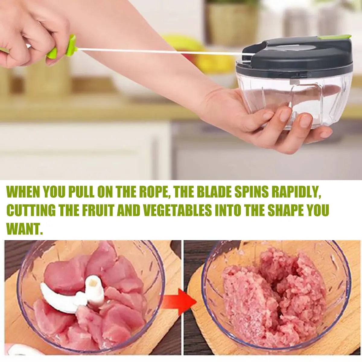 QuickSlice Hand-Pull Food Chopper